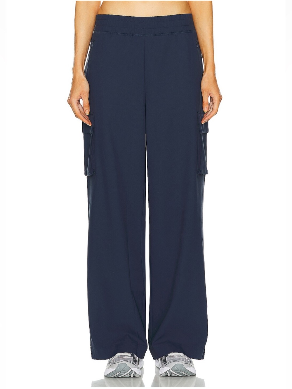 Beyond Yoga Navy Blue Wide Leg City Chic Cargo Pants Large